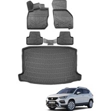 Kalite Oto Seat Ateca 4x2 2016 Model Bagaj Havuzu+Araca Özel Üretim 3D Havuzlu Paspas