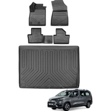 Kalite Oto Toyota Proace City 2020 Model Bagaj Havuzu+Araca Özel Üretim 3D Havuzlu Paspas Takımı