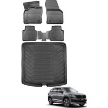 Kalite Oto Skoda Kodiaq 2020 Model Bagaj Havuzu+Araca Özel Üretim 3D Havuzlu Paspas