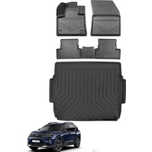 Kalite Oto Citroen C5 Aircross 2023 Üst Kademe Sonrası Bagaj Havuzu+Araca Özel Üretim 3D Havuzlu Paspas