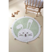 İrya Bunny %100 Pamuk Çocuk Odası Halısı Mint 110x110 cm