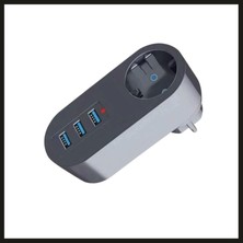 Winnboss Uyguna-Yakala Winnboss Tekli Akım Korumalı 3 Adet USB Girişli Priz 3400