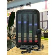 Tekno Mağazam LED Işıklı Mikrofonlu Toplantı Parti Bluetooth Hoparlör '8' Inc Bt/usb/tf/fm