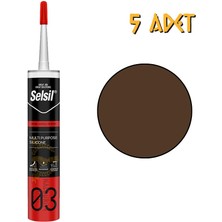 Selsil Genel Amaçlı Silikon Kahverengi 322 Gr. - 5 Adet