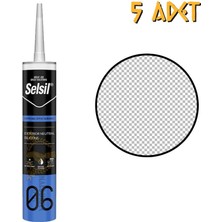 Selsil Dış Cephe Nötr Silikon Şeffaf 300 Ml. - 5 Adet