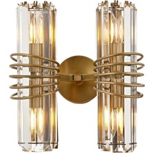 Parşömen Aplik E14 24W 30x20cm Metal Eskitme Avonni-AP-1906-2E