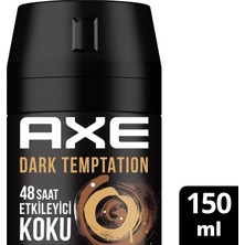 Axe Erkek Sprey Deodorant Dark Temptation 48 Saat Etkileyici Koku 150 ml