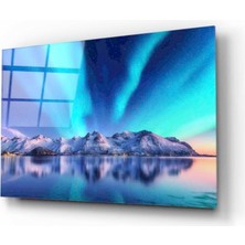 Miraax Dağ Manzarası Cam Tablo