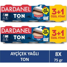 Dardanel Ayçiçek Yağlı Ton Balığı 4x75 gr x 2 Adet