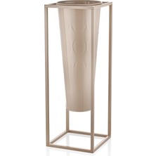 The Mia Prizma Vazo & Saksı Karamel 80X30X30 cm