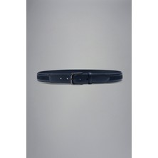 Paul & Shark  Erkek Marka Logolu Deri Günlük Kullanım Lacivert Kemer 24416003-013