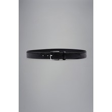 Paul & Shark  Erkek Marka Logolu Deri Günlük Kullanım Siyah Kemer 24416021-011