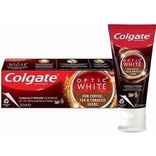 Colgate Optic White Kahve, Çay ve Tütün Kullanıcıları İçin Diş Macunu 50 ml + Colgate Extra Clean İkili Diş Fırçası