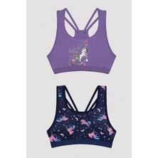 Penti Kız Çocuk Colorful Unicorn 2'li Spor Üst Nefes Alabilir Özellikte Renkli Tasarım