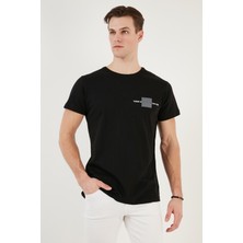 Buratti Bisiklet Yaka % 100 Pamuk Slim Fit T Shirt Erkek T Shirt 541THERE