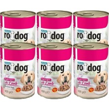 Ro-Dog Kuzu Etli Yetişkin Parça Etli Köpek Konservesi 400 gr x 6 Adet