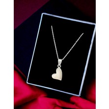 Alâ Silver Jewellery Kalp Tasarım Parlak 925 Ayar Gümüş Kolye