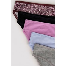 Penti Disty Leopar Desenli 5li Slip Külot