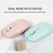 Decisive Bilgisayar Faresi, Ergonomik Üç Hızlı Serbestçe Ayarlanabilir Bluetooth 4.0+2.4g Çift Modlu Ev Faresi(Siyah) (Yurt Dışından)