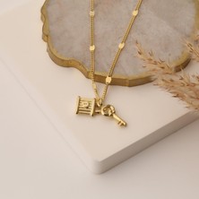 Nox Jewelry 925 Ayar Gümüş Anahtarlı Kilit Kolye