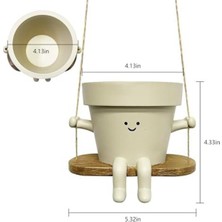 Decisive Anging Ekici Salıncak Yüz Bitki Saksısı - Kapalı Açık Bitki Tutucu Için Sevimli Reçine Kafa Ekiciler, Etli (Yurt Dışından)