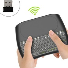 Decisive Arkadan Aydınlatmalı Bluetooth Klavye D8 Süper Ingilizce 2.4g Kablosuz Mini Klavye Hava Fare Touchpad Tv Kutusu Için (Yurt Dışından)