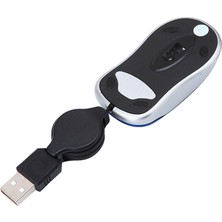 Decisive Mini USB Kablolu Fare Geri Çekilebilir Kablo Minik Küçük Fare 1600 Dpı Optik Kompakt Seyahat Fareleri Windows 98 2000 Xp Vista ve (Siyah) (Yurt Dışından)