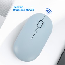 Decisive Şarj Edilebilir Kablosuz Fare 1600 Dpı USB Optik Kablosuz Bilgisayar Faresi 2.4g Alıcı Dizüstü Bilgisayar Için Sevimli Ince Fare Mavi (Yurt Dışından)