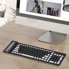 Decisive Taşınabilir Mini Esnek Roll Up Suya Dayanıklı Yıkanabilir Yumuşak Silikon Kablosuz Klavye Pc Tablet Dizüstü Bilgisayar Için USB Alıcısı ile (Yurt Dışından)