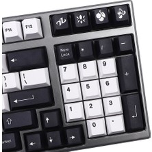 Decisive Abd Için Siyah Beyaz Pbt Boya Subbed Klavye Tuş Kiraz Profil Keycaps Qwertz Azerty Mx Klavye Anahtar Kapağı (Yurt Dışından)