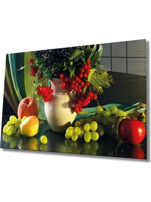 Miraax Meyveler Cam Tablo Fruits