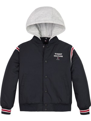 Tommy Hilfiger Lacivert Erkek Ceket Th Logo Bomber Jacket