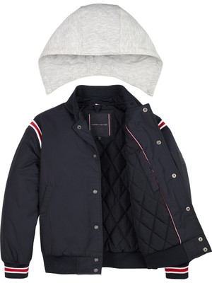 Tommy Hilfiger Lacivert Erkek Ceket Th Logo Bomber Jacket