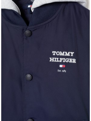 Tommy Hilfiger Lacivert Erkek Ceket Th Logo Bomber Jacket