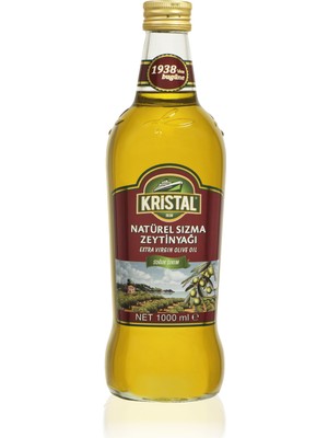Kristal Naturel Sızma Zeytinyağı DG Cam 1 L