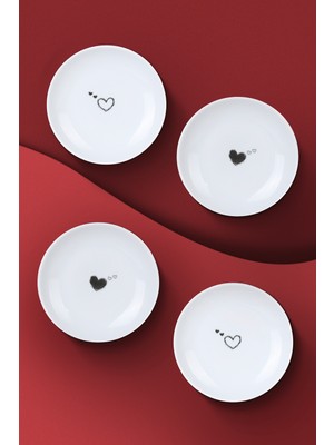 Kütahya Porselen Pretty 4 Parça 10 Cm Tabak