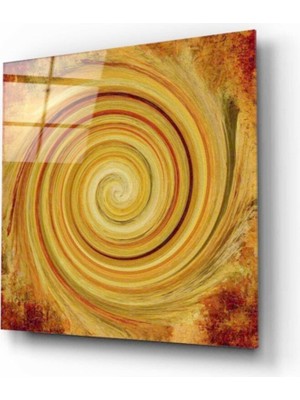 Miraax Sarı Boyalar Cam Tablo 50 x 50 cm