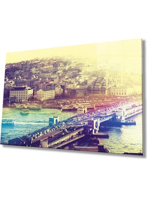 Miraax Istanbul Kuş Bakışı Manzaralı  Cam Tablo