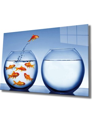 Miraax Balık Cam Tablo Fish