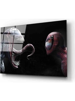 Miraax Fütüristik Örümcek Adam  Cam Tablo