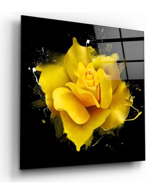 Miraax Çiçek Cam Tablo