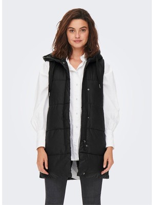 only kadın newasta puffer waistcoat cc otw 15230642 BLACK