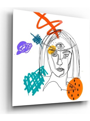 Miraax Minimal Portreler Cam Tablo