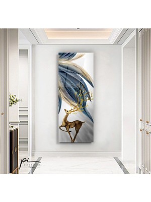 Miraax Geyik Cam Tablo  35 x 90