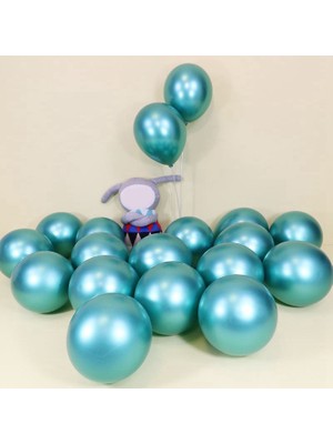 Chihiro586 - 9278 50 Adet 10 Inç Metalik Lateks Balonlar Kalın Krom Parlak Metal Inci Balon Globos Parti Dekoru Için - Yeşil (Yurt Dışından)