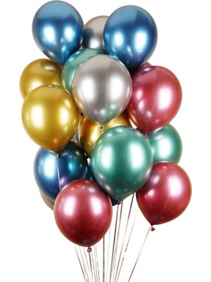 Chihiro586 - 9278 50 Adet 10 Inç Metalik Lateks Balonlar Kalın Krom Parlak Metal Inci Balon Globos Parti Dekoru Için - Yeşil (Yurt Dışından)