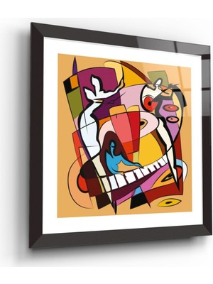 Miraax Soyut Desenler Cam Tablo