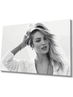 Miraax Siyah Beyaz Insan Fotoğrafları Kadın Cam Tablo