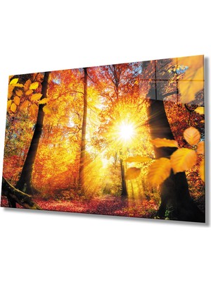 Miraax Gün Batımı Cam Tablo   Sunset Table