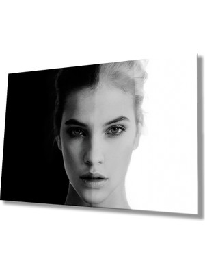 Miraax Siyah Beyaz Insan Fotoğrafları Kadın Cam Tablo